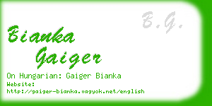 bianka gaiger business card